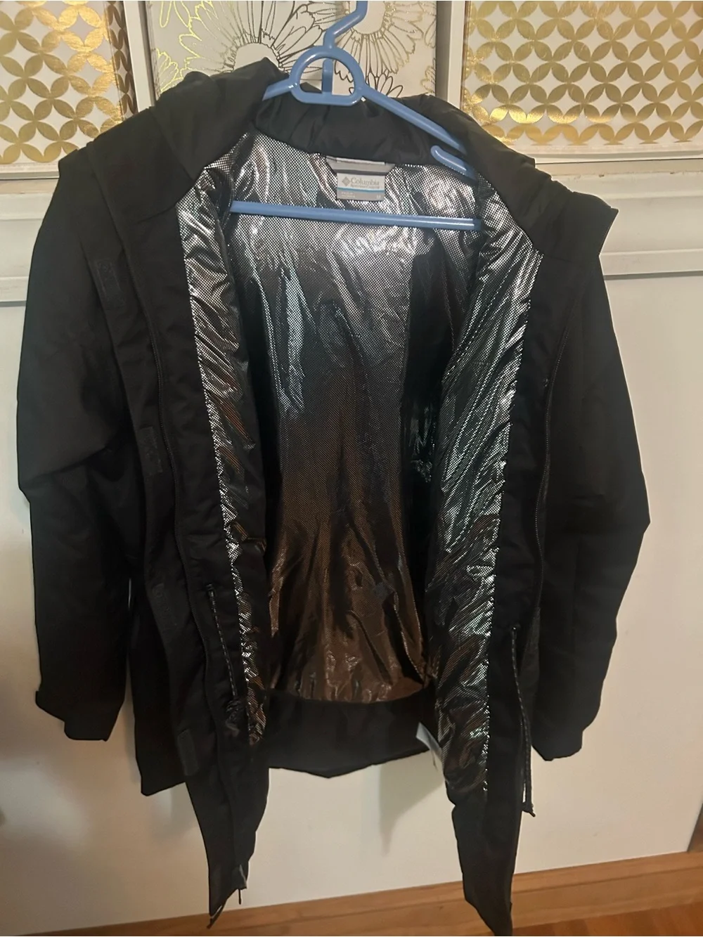 Columbia Women's Black Hooded Utility Anorak Jacket Omni Heat Lining
